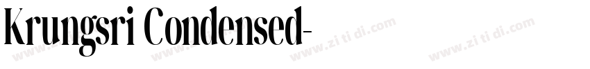 Krungsri Condensed字体转换